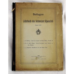 Beilagen zum Jahrbuch des Schweizer Alpenclub : Band XLIV, : 44. 3 Karten: A. Barbey: Carte du massif du Mont Blanc, Feuille IV./ Karl Hager: Rund-Panorama vom Badus oder Six Madun/ J. Jorgensen: Rundsicht von der Roten Fluh.